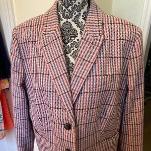 Boden Pink, Purple Tweed Blazer, 16